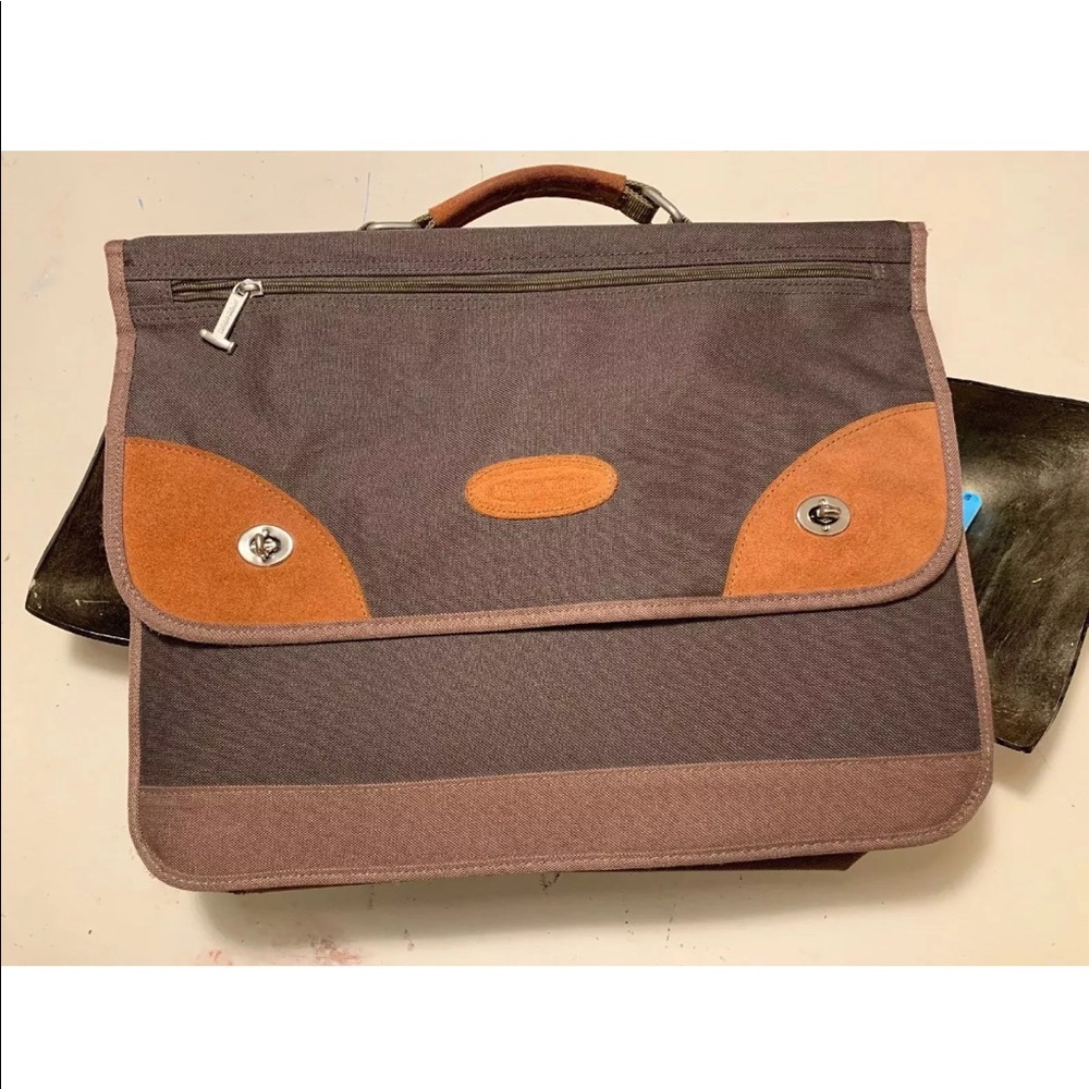 Vtg RARE MCGUIRE NICHOLAS ATTACHE BAG CANVAS NWOT